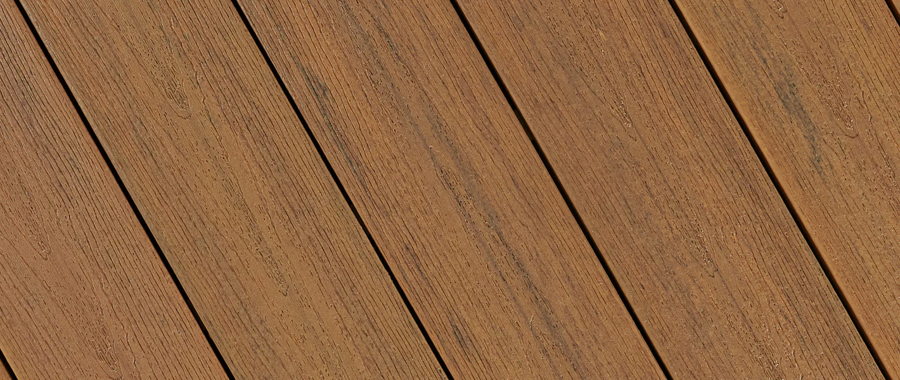 Fiberon composite decking boards, close up of the wood-grain surface