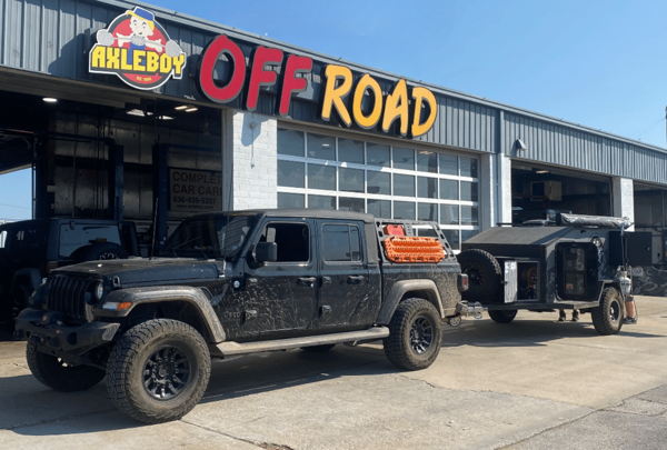 outdoor photo  4x4 in front of Axleboy shop